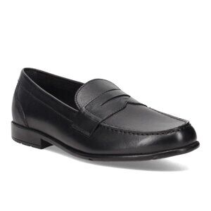Rockport Men's Black Classic Leather Penny Loafer Cushioned Footbed Sz 10.5M